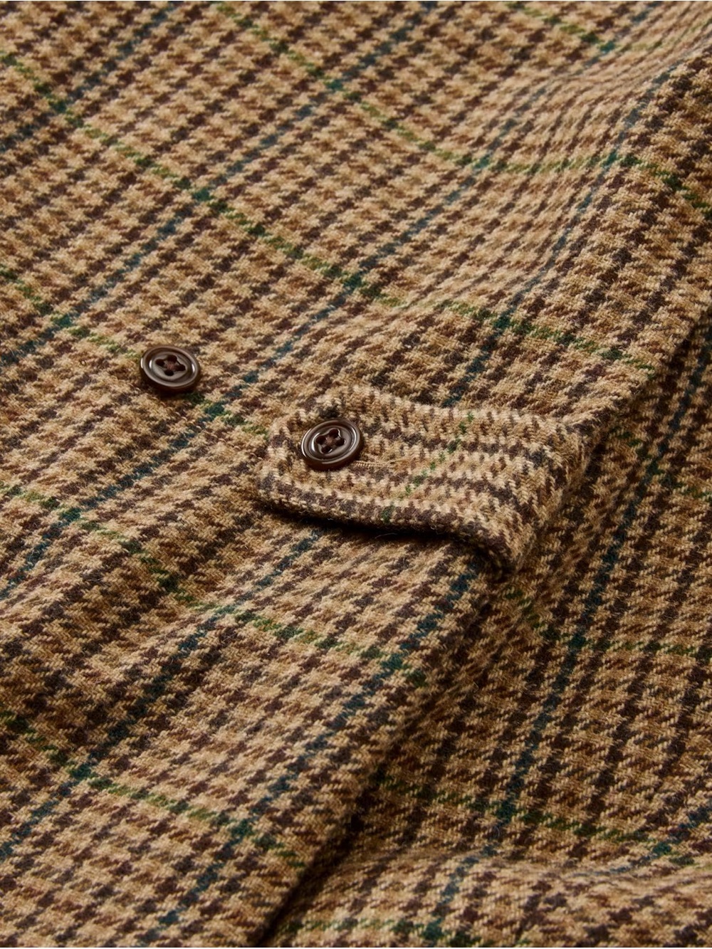 Men's Brown Houndstooth Sport Coat - Tailored Plaid Blazer - Picture 3 of 7
